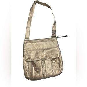 Vintage Leather Fossil travel crossbody bag